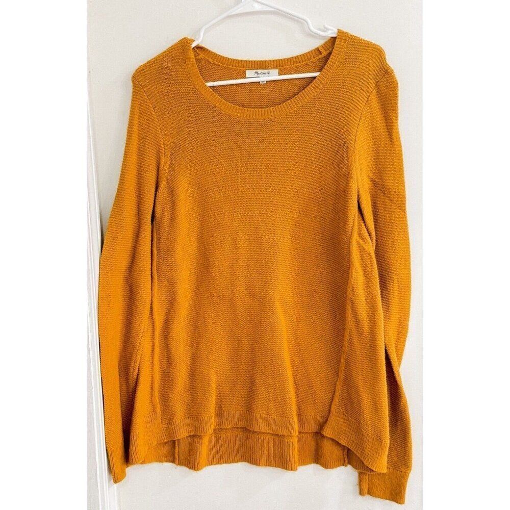 Madewell Crewneck Sweater Sz M Goldenrod Yellow EUC